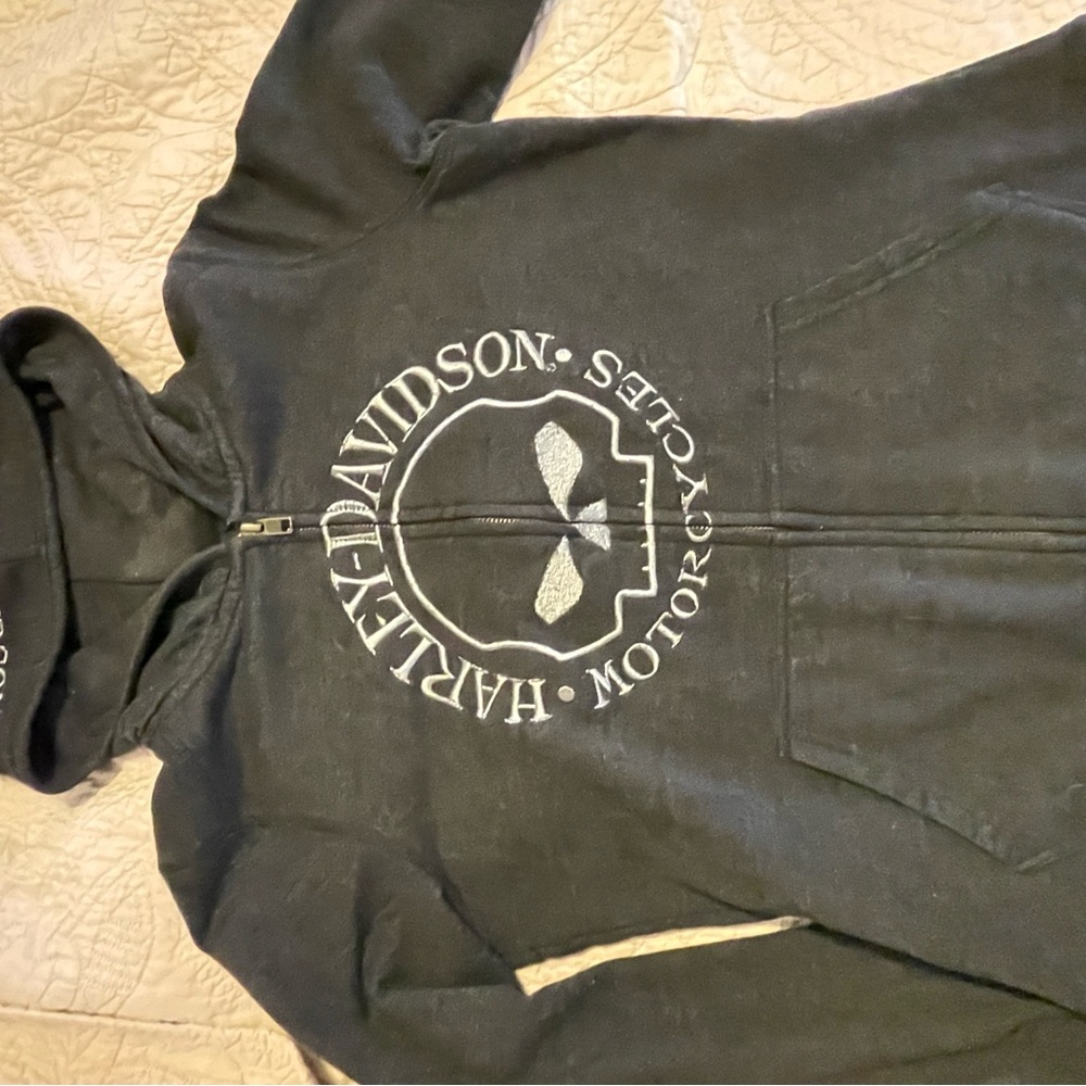 Harley-Davidson Black and Gray Willie G Skull Zip-Up Hoodie - Picture 14 of 15